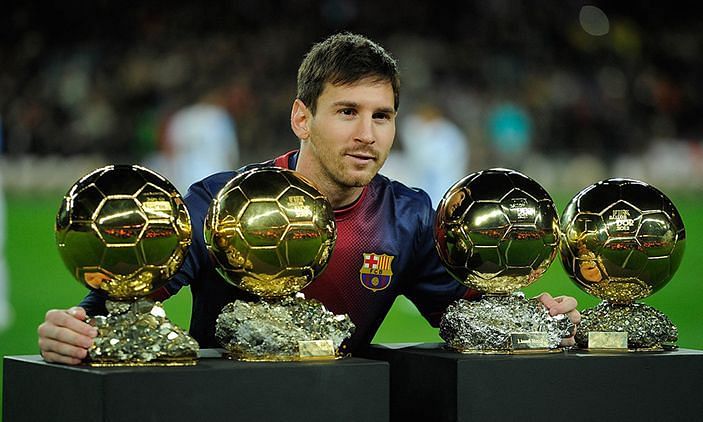 Lionel Messi is the youngest player in history to win4 Ballon d'Or awards.